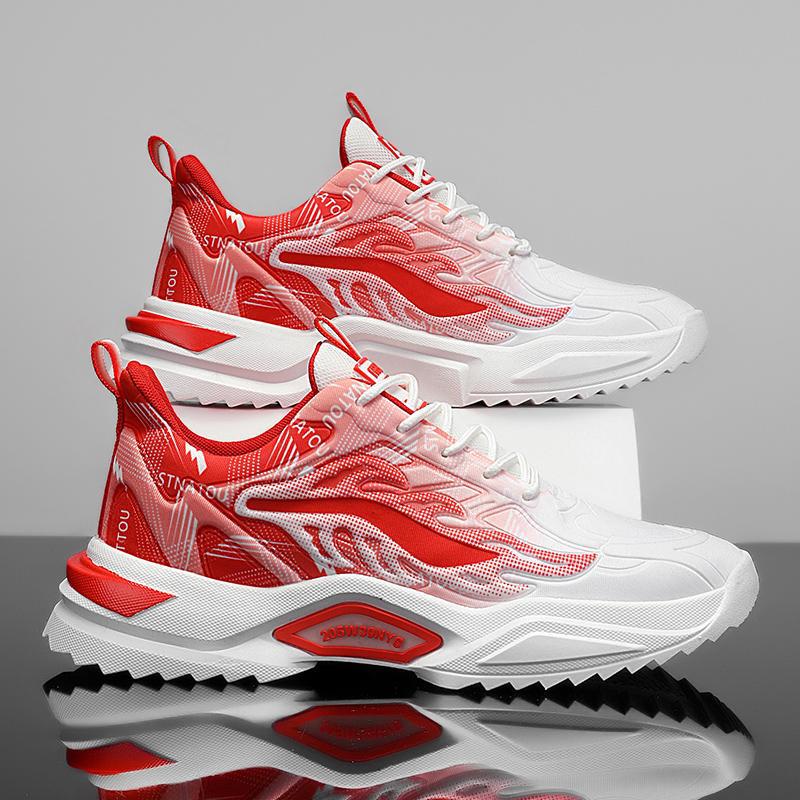 

Мужская обувь 2025 новая весна и осень дышащая амортизация кроссовки спортивные нескользящие на толстой подошве увеличивающие рост повседневные папины кроссовки 46