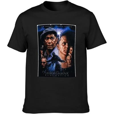 Um Sonho de Liberdade Poster de Filme Retrô Anos 90 Camiseta Preta para Homens Estampa Gráfica Top Unissex Camiseta Preta