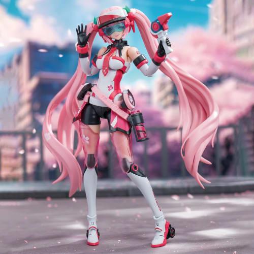 HiPlay SOSKILL Sakura Miku - Pink Sound Boom SSK-MIKU02, Approximately 160mm Tall, Pre-Colored Plastic Model Kit