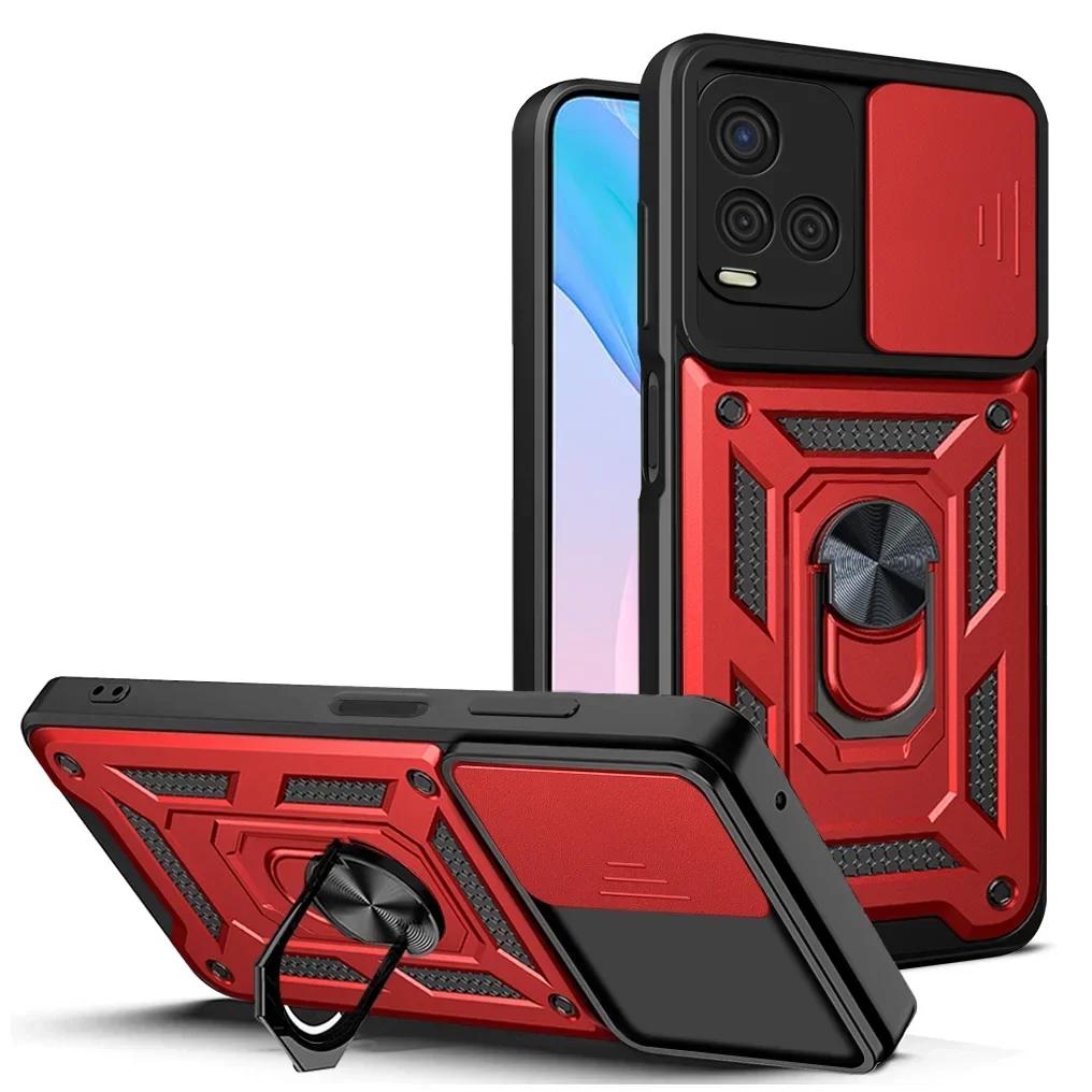Shockproof Armor Phone Cases For VIVO Y28 V30E 5G V30 Pro V30 Lite X100 Pro Y200 iQOOZ7 Y100 V29 V29E Y36 5G Ring Holder Cover