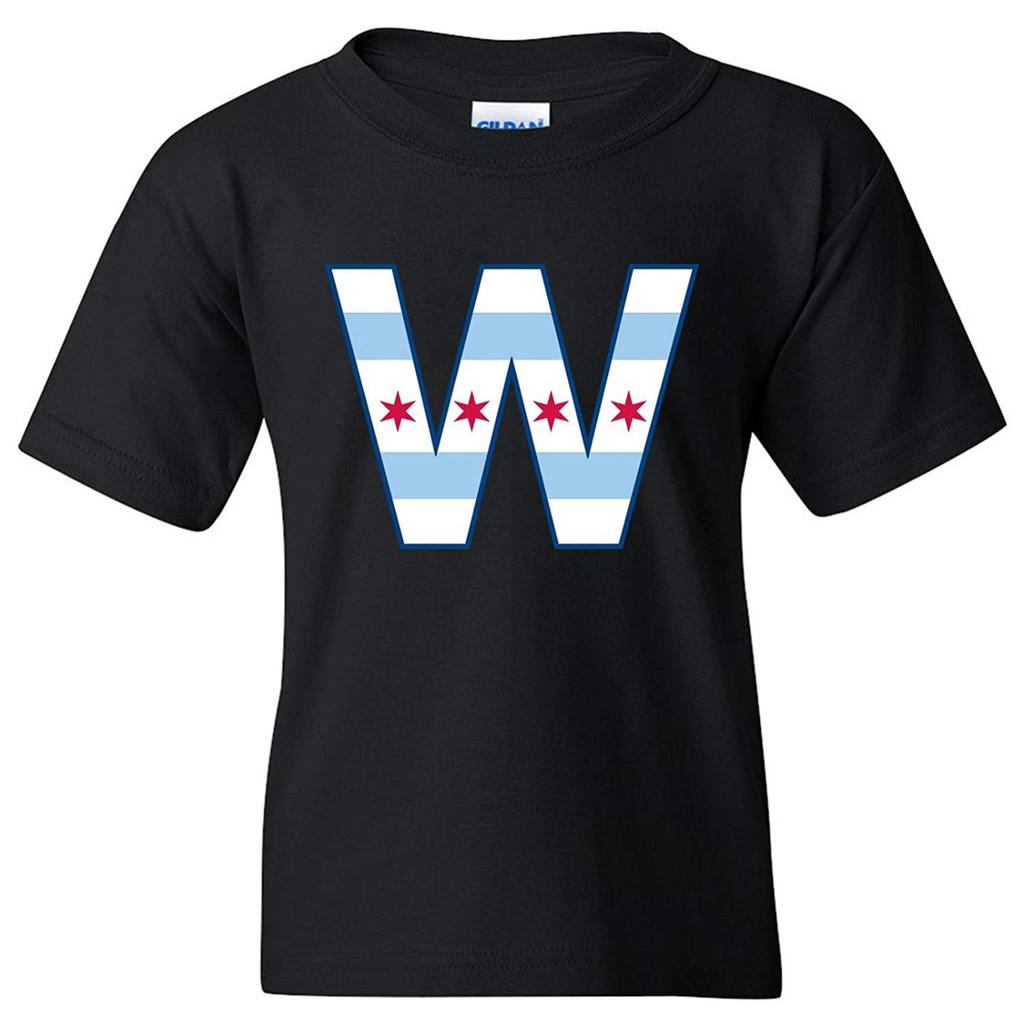 Chicago Flag W - SPORTS HOMETOWN Windy City Youth Unisex T-Shirt