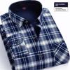Autunno Inverno 2026 Camicie Casual a Quadri da Uomo Camicie Base Calde per Ufficio Maglie a Manica Lunga in Pile per Uomo Top