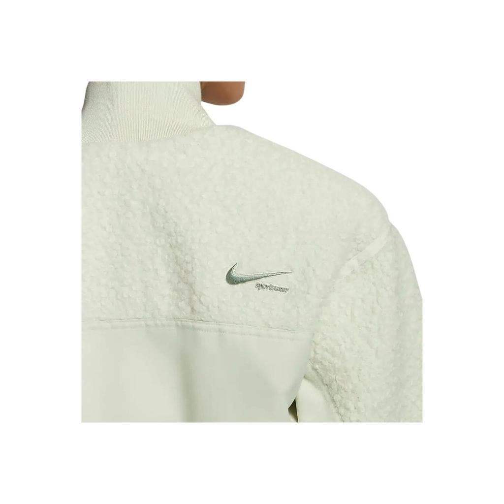 Nike Color-Block Fabric Cropped Casual Jacket Women Outerwear Sea-Glass-Blue FB8779-020