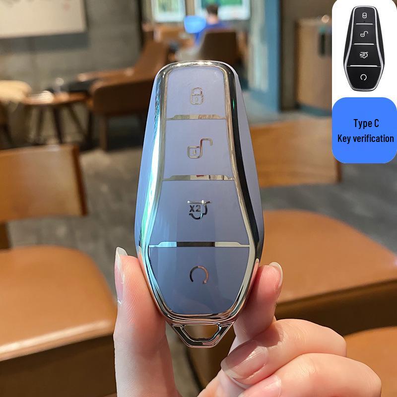 BYD Dolphin Key Case for Han Song, Tang DM-i, Qin Pro/Plus, Yuan, and E2 - Car Shell Buckle Bag.