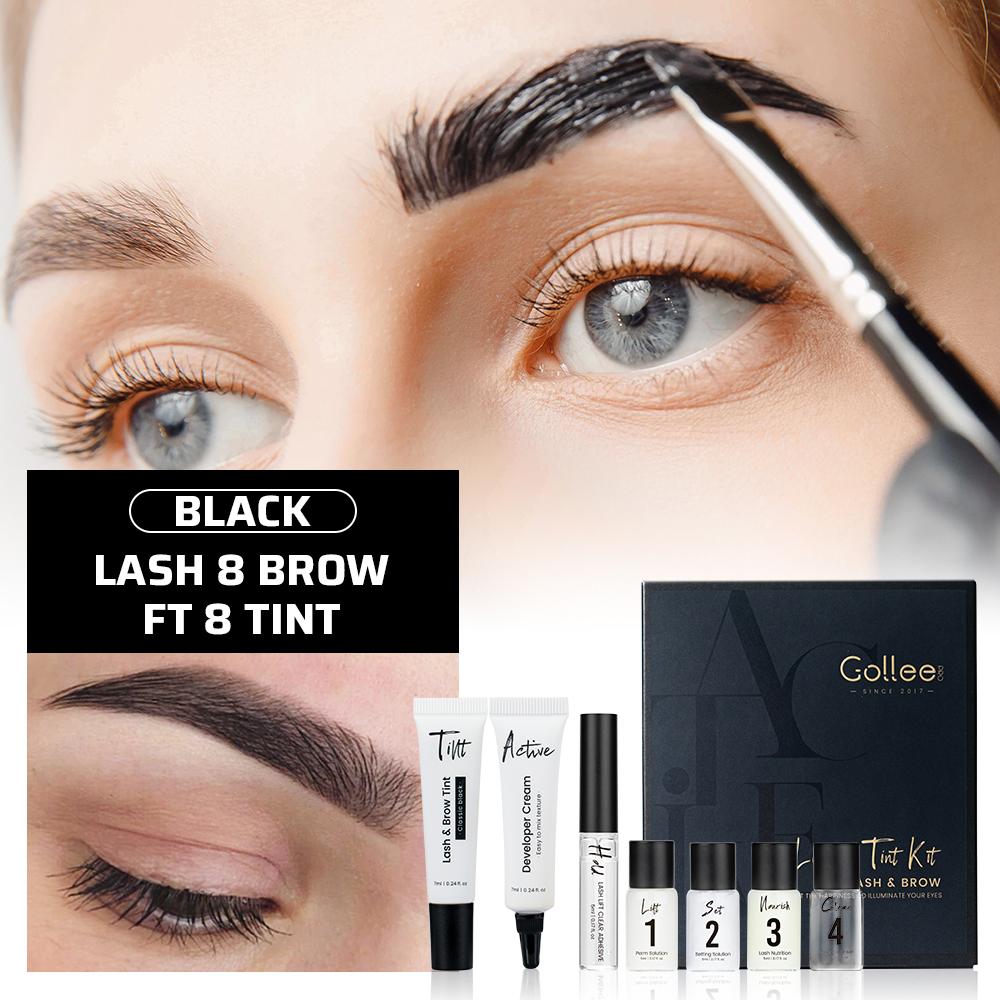 Gollee Набор для окрашивания и завивки ресниц и бровей Черный Натуральный Лифтинг ресниц Завивка ресниц Инструменты для макияжа 4-6 недель Для завивки ресниц
