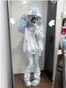 XHSUKADO Yami Kawaii Hoodie with Devil Heart and Ribbon This sweatshirt features a and subculture Perfect for and Available in light blue and Size