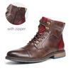 Mode Größe 39~48 Stiefel Herren Marke 2024 Mode Bequeme Winterstiefel Leder