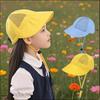 1/2PCS Kids Adults Yellow Sun Hat Drawstring Adjustable Cap Japanese Style Duckbill Hat Outdoor Fisherman Hat for School Travel