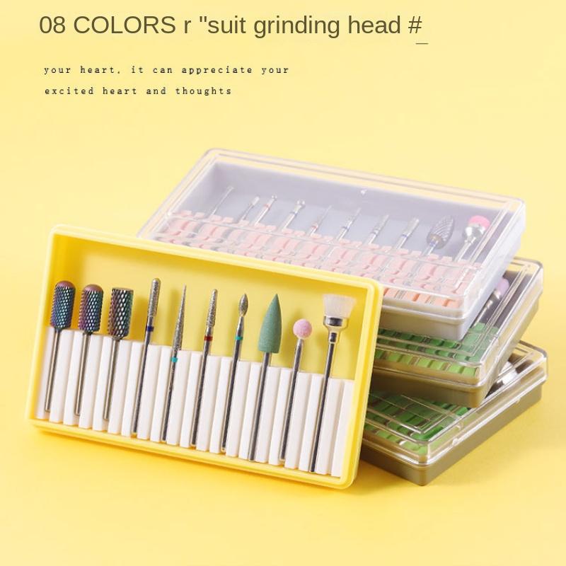 High quality new nail polishing tool alloy tungsten steel ceramic nail polishing head set polishing tool