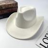 Western Cowboy Hat Women Woolen British Suede Light Board Peach Heart Top Hat Felt Hat