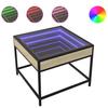 Infinity LED Coffee Table in Sonoma Oak 50 x 50 x 41 cm