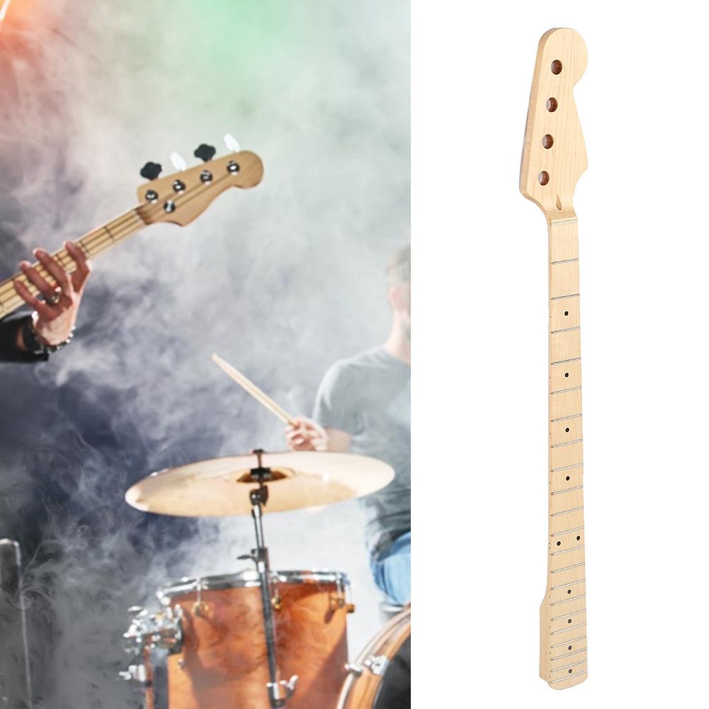 Bass Guitar Neck Canadian Maple 4 String 21 Fret Musical Instrument Replacement AccessoriesWood