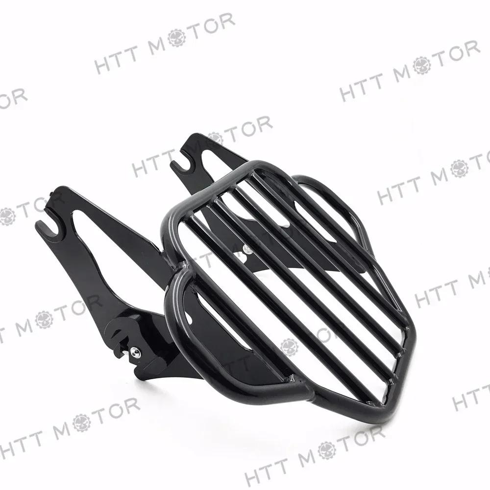 Motorcycle King Abnehmbarer Gepäckträger für 2009-2017 Harley Davidson Road King/Street Glide Mattschwarz Glänzend