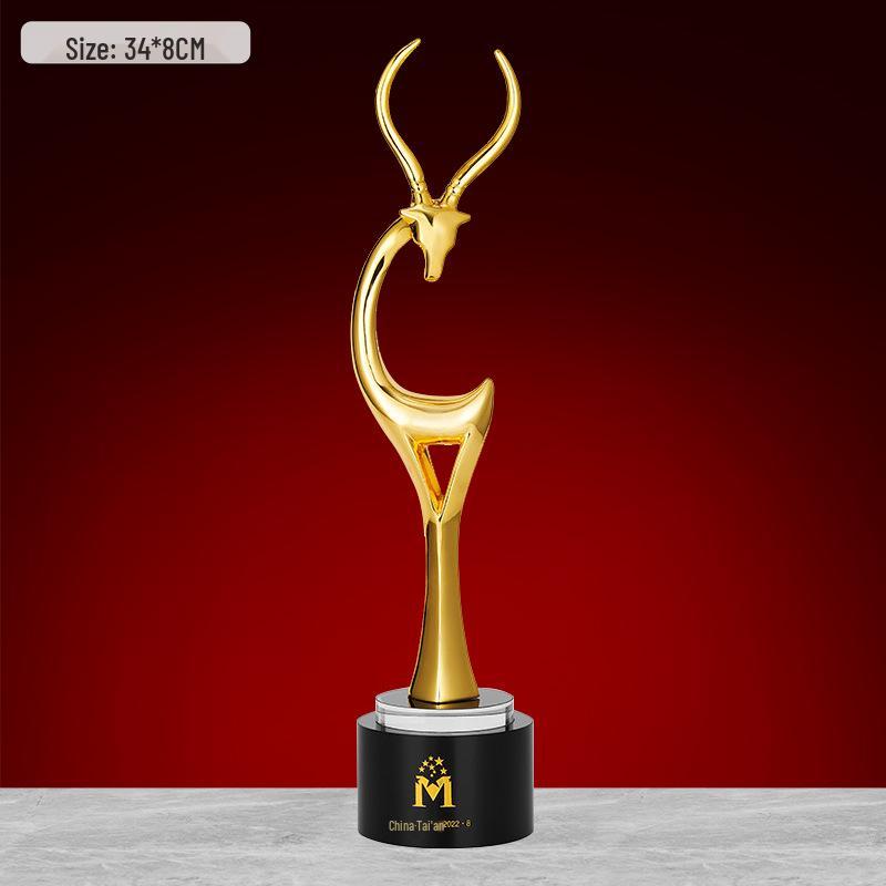 Gold, Silber, Bronze Sternburst Verdrehte Säule Trophäe - Firmen Gedenkpreis