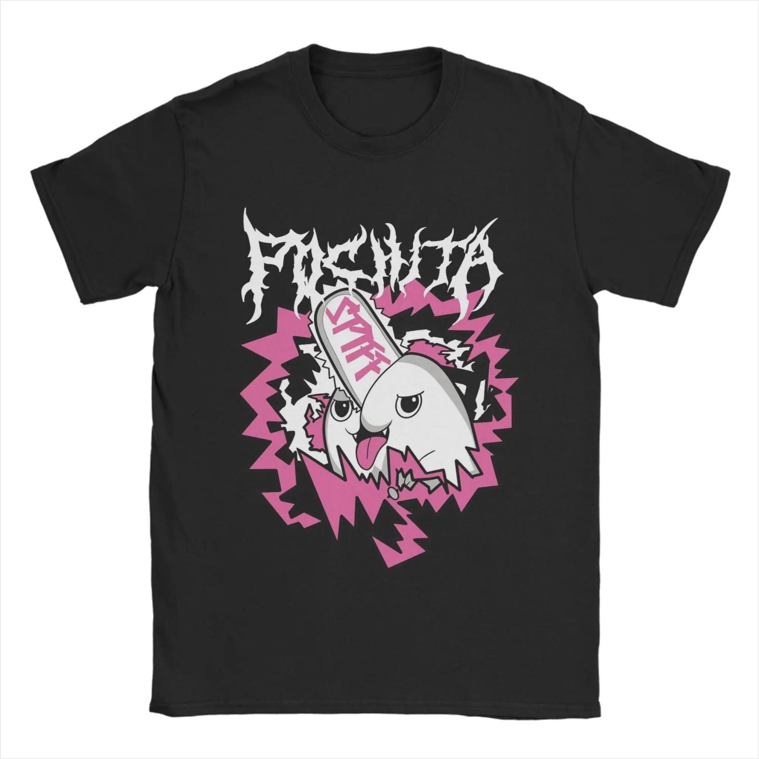 

Playful Chainsaw Pet Pochita T-Shirt for Funny Pure Cotton Tee Shirt Crew Neck Short Sleeve T Shirt 4XL 5XL 6XL Tops S чёрный
