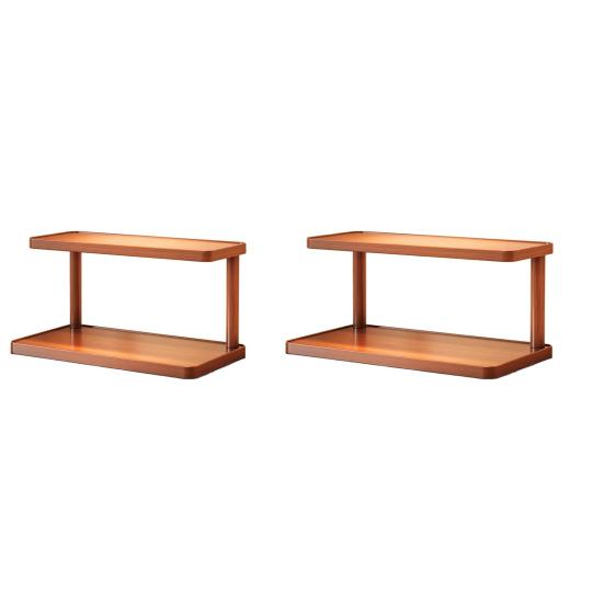 Desktop Storage Rack Durable Construction Strong Load-bearing Multipurpose Wood Tabletop Stand Storage Shelf