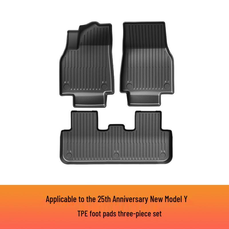 Tesla Model Y 2025 Refresh TPE Floor & Trunk Mats with Backrest Pad
