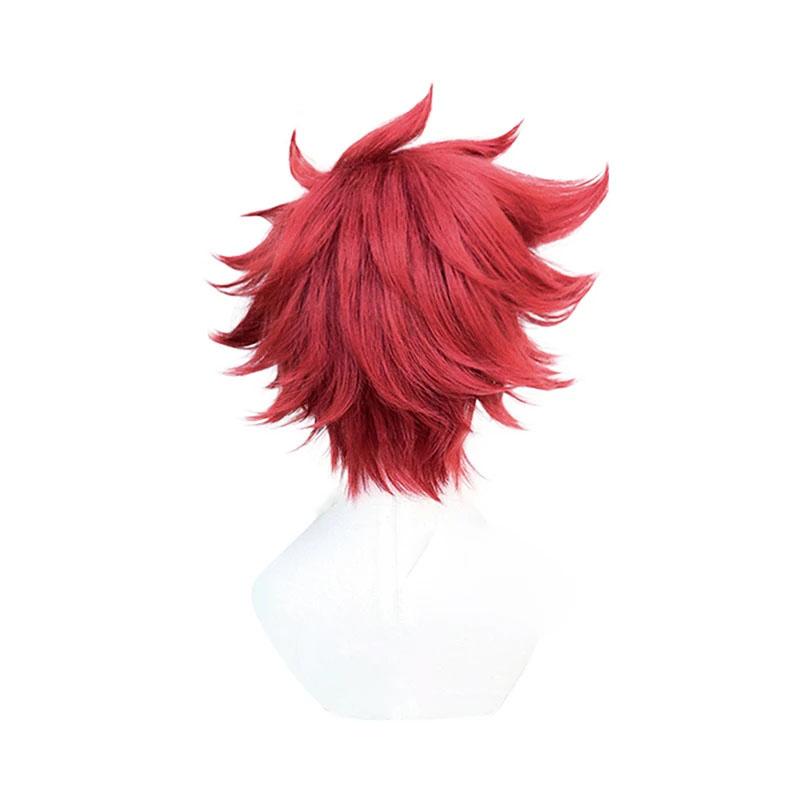 SK8 The Infinity Reki Kyan Cosplay Wig Headband Hairband SK8 Cosplay Red Short With Bangs Heat Resistant Synthetic Wigs + WigCap