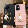 Simple Case For Vivo T1 5G Name 26 Letter Soft Matte Silicone Anti Slip Phone Back Cover For Vivo T 1 VivoT1 Shell Funda Bumper