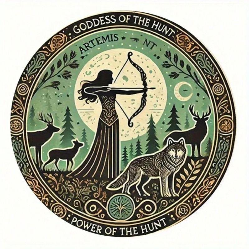 Round Metal Tin Sign Wall Art Home Living Room Office Cafe Decor 20x20cm