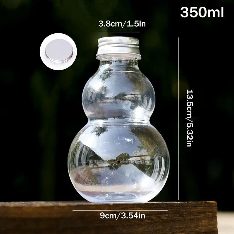 

Calabash Shape Water Bottles 350/500ml Portable Drinking Cup for Milk Tea Coffee Juice Home Juicing Beverage Bottle 500ml