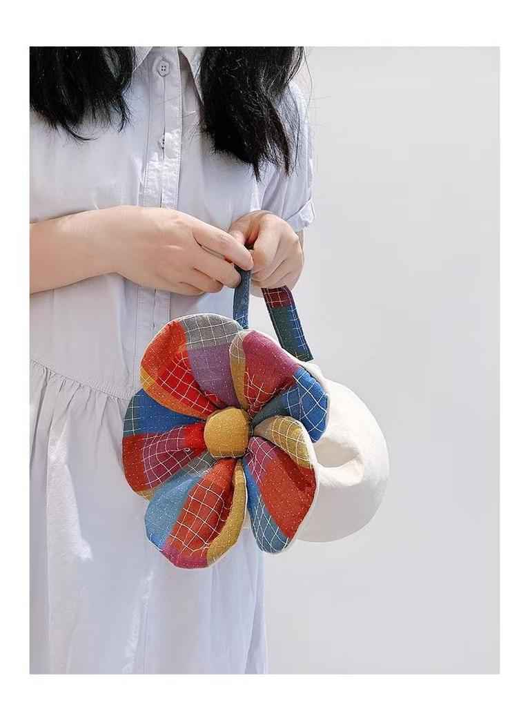 2025 Sommer Ethnischer Stil Dreifarbig Floral Kosmos Umhängetasche