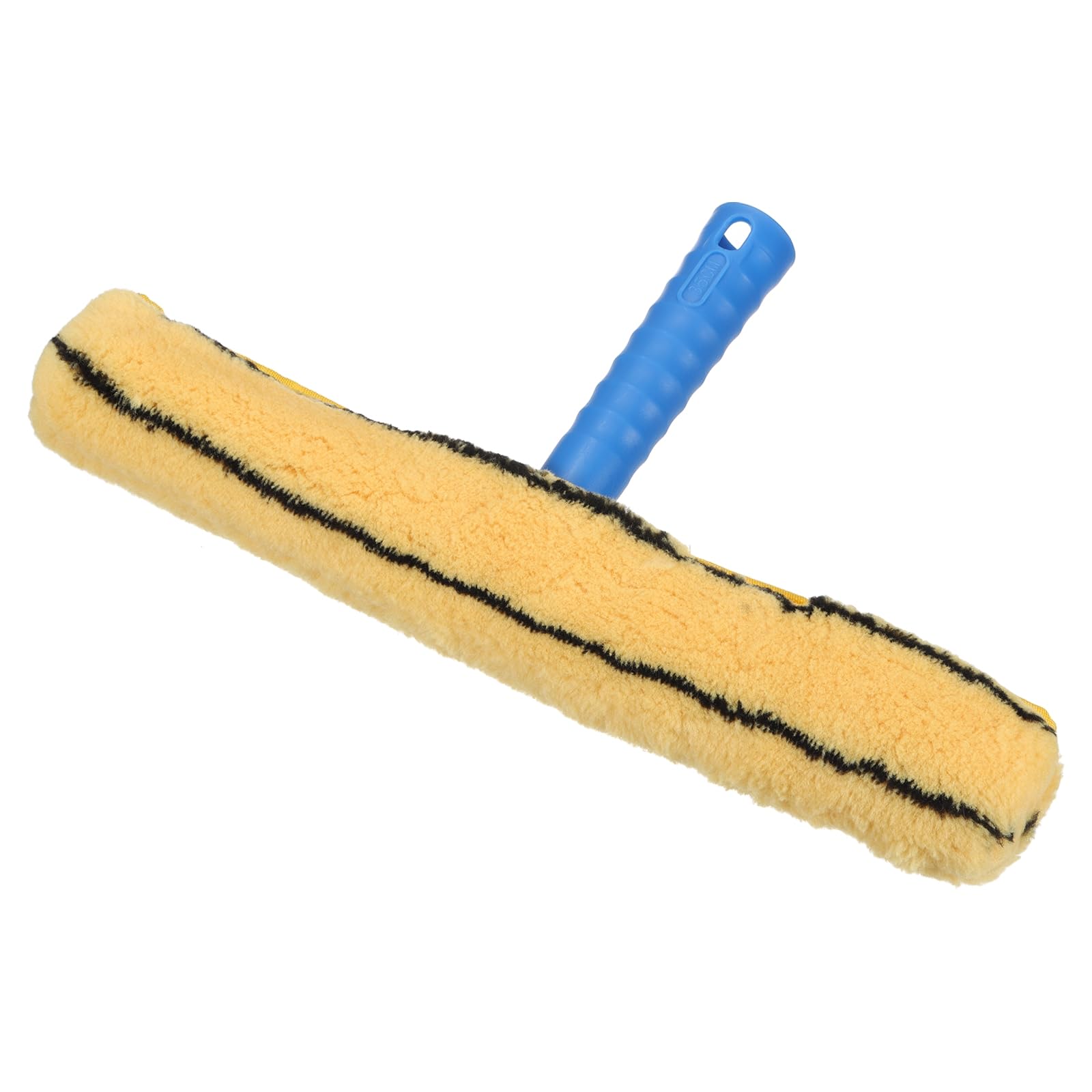 

uxcell Скребок из микрофибры для чистки с синей ручкой для оконного стекла, мраморной стены, дома, желтый, для ванной комнаты