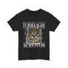 Cat Meme T-Shirt Mens Womens Tees Top, Tummy Ache Survivor Cat Sarcasm Lovers Shirt
