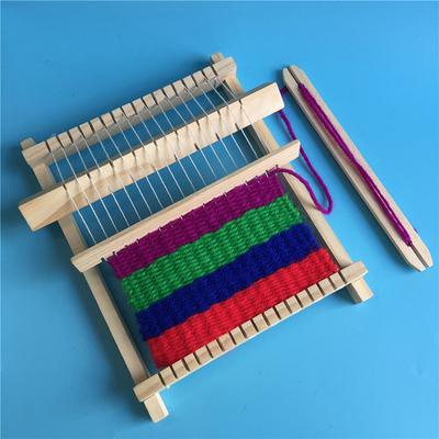 Webstuhl aus Holz Handwerk Garn DIY Handstrickmaschine Kinder Lernspielzeug