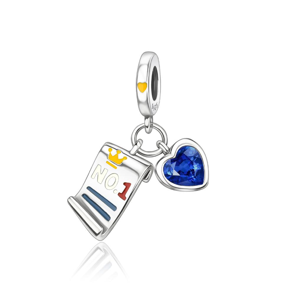 Oryginalne Miedziane Charmsy Niebieska Gwiazda Kwiat Motyl Serce Meduza Koraliki Do Naszyjnika Bransoletki DIY Prezent Biżuteria