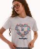 MATCHGLOBE Heart Rabbit Crop Top (Light Melange)