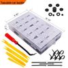 415-Piece Snap-in Car Expansion Screws & Plastic Clips Set for Door Panels and Mudguards