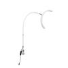 16 In LED Half Moon Beauty Lamp with Desk Clamp 20W Nail Lash Fill Light 360 Degrees  Rotatable Hose