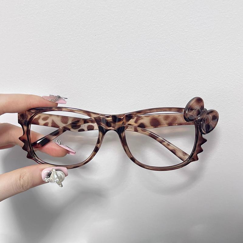 

Кавайный леопардовый принт Аксессуары для оправы очков Милая красота Мультяшный Аниме Винтажная оправа очков Игрушки для девочек Подарки