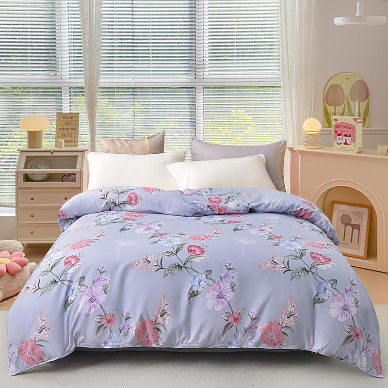 Luxury Floral Patterns Comforter Cover 1Pc Quilt Cover Skin-friendly Breathable Soft Duvet Cover with Zipper Queen Size Bedding