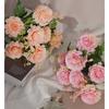 DIY Decoration Artificial Peony Bouquet 7 Heads Simulated Flower Fake Flowers  Photography Props