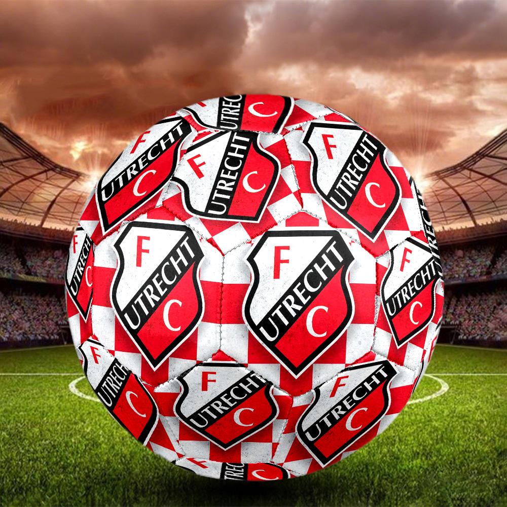 FC Utrecht Indoor Soccer Ball Colorful All Ages Machine Stitched PVC Competition Ready Durable High-Bounce