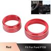 2pcs Trailer & 4wd Switch Knob Ring Trim Cover For Ford F150 21+ Accessories Red
