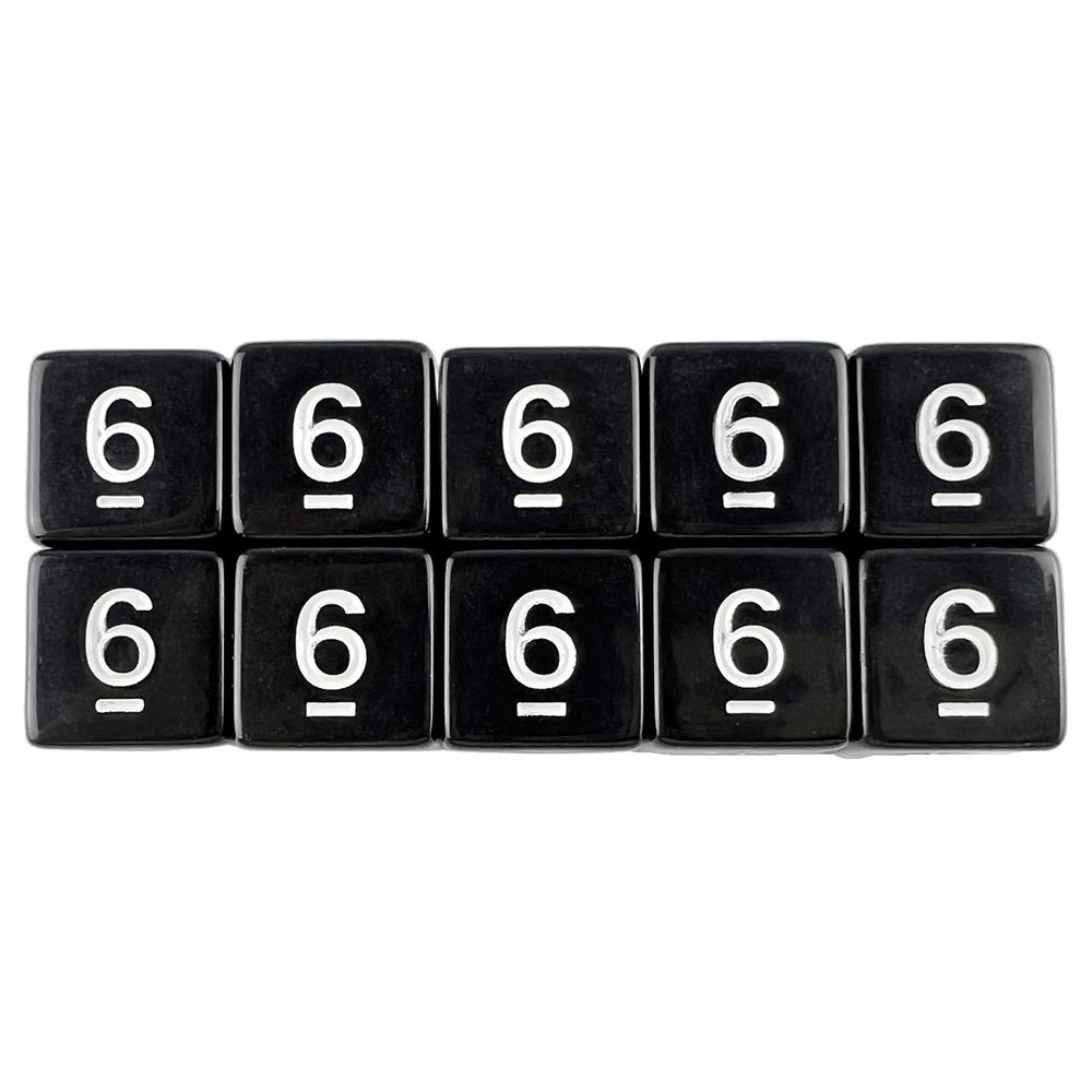 10pcs 6 Sided Dice Digital Game Dice for DND Board Game