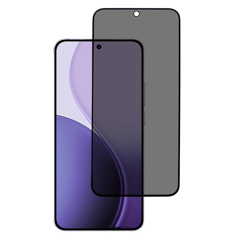 

For Oppo Reno14 5G Anti-Peep Tempered Glass Full Covering Silk Printing Screen Protector As Shown A