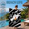 Football Club Emblem Beach Towel, Microfiber Beach Towel, Perfect For Pool, Beach, Travel, Home Decor Beach Party Fan gifts