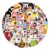 55-110 Cartoon Graffiti Stickers: Happy Burger & Bob's Burgers for Car Trunks