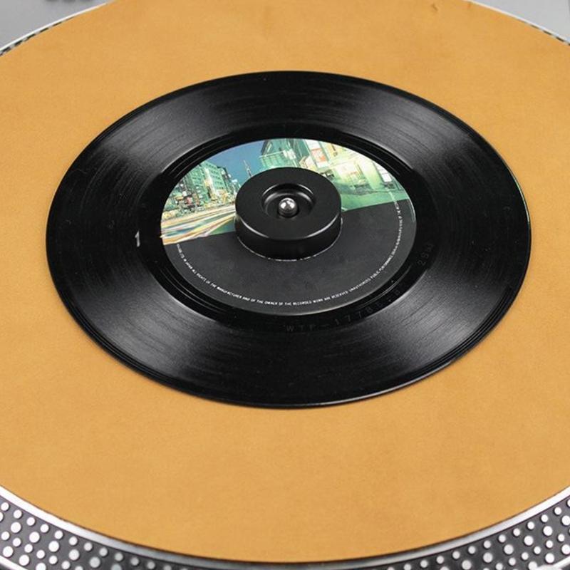 Adaptateur de Plateau Tournant 45 Tours en Aluminium Remplacement Adaptateur de Centre de Disque Vinyle Pour Disques EP 7 Pouces Avec Trou Central de 8 mm