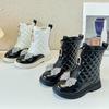 Mädchen Mode Kurze Stiefel Herbst Mädchen Einzelstiefel Mode Kinder Lederstiefel