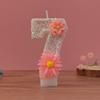 Number Shaped Birthday Candle with Decorative Floral Design for Cake Decoration and Party Use Suitable for Baking and Celebrations 0-9 Digit Options