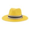 Retro straw hat Panama big flat brim hot sale in Europe and America, men's and women's new face small French sunshade beach hat