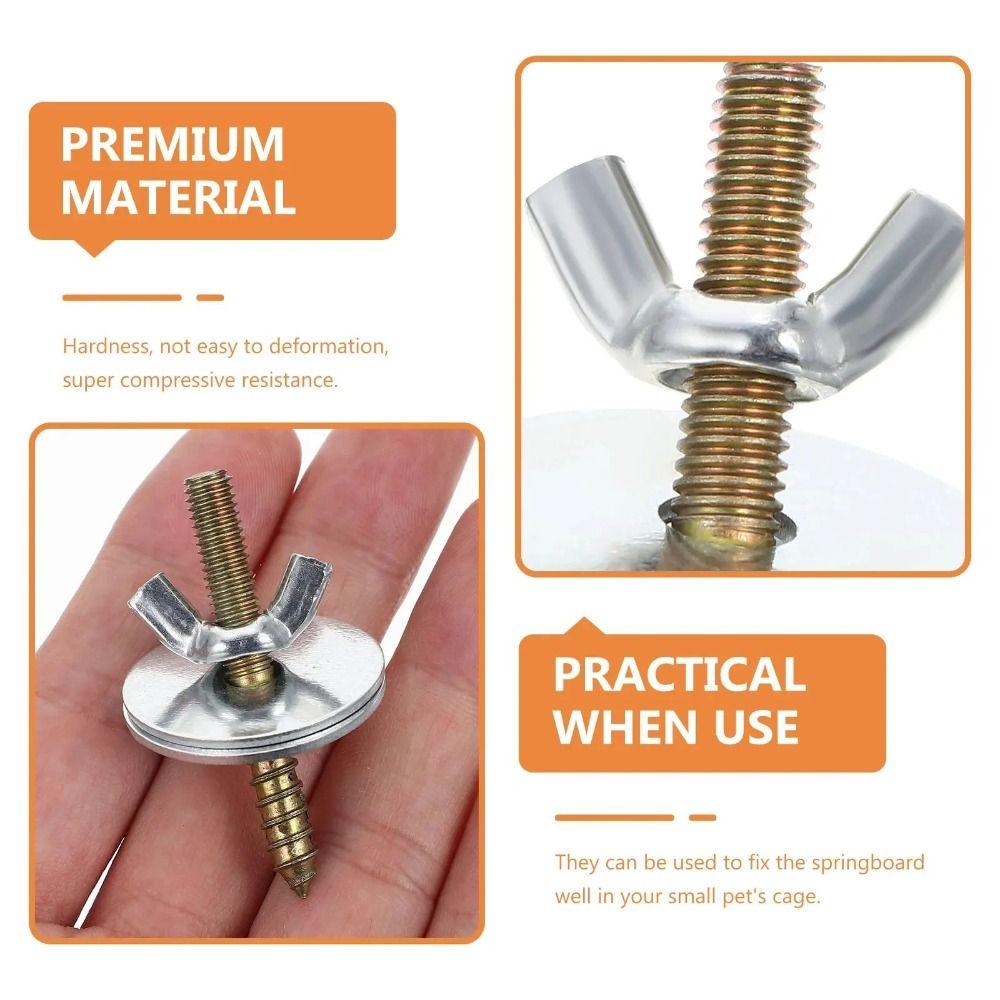 M6 Threading Cage Mounting Screws Three Lengths Heavy-Duty Construction Hardware Replacement Durable Metal Precise Threading