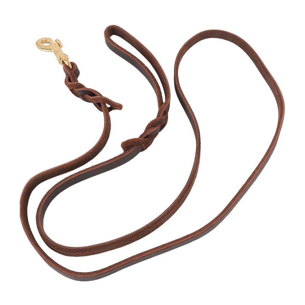 Artificial Leather Dog Leash Soft and Comfortable Pet Training Rope with Snap Hook for Outside Walking Playing