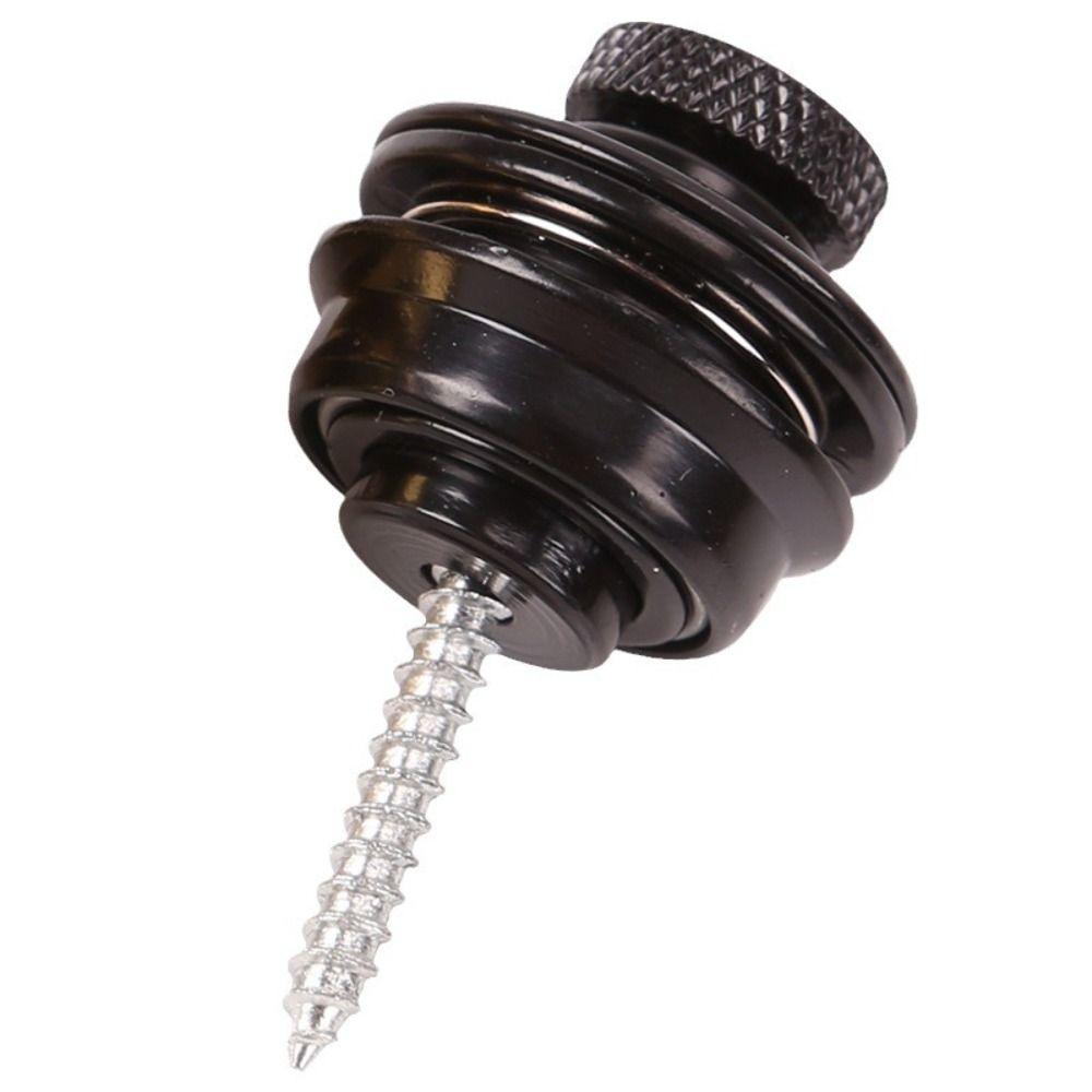 Zinc Alloy Bass Safety Straplocks Flat Head Guitar Strap BuckleElectric Guitar Tail Nail for Acoustic Electric Bass Strap