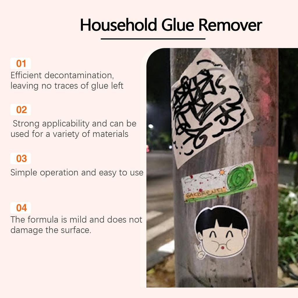 Jue-fish Household Adhesive Remover, Adhesive Sticker Glue Removal Cleaner, Universal Glue Residue Spray 100ml